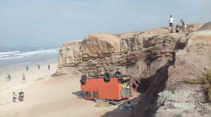 Autocaravana cai de arriba em Ferrel Gazeta das Caldas - Ferrel