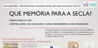 MVC promove debate público sobre memória da Secla Gazeta das Caldas