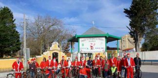Convívio de pais Natal em bicicleta nas Gaeiras