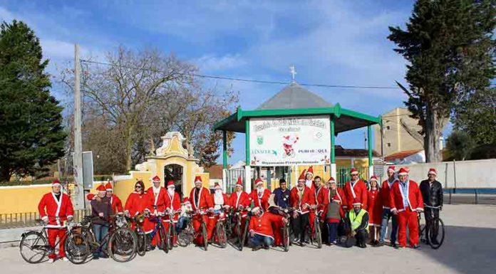 Convívio de pais Natal em bicicleta nas Gaeiras
