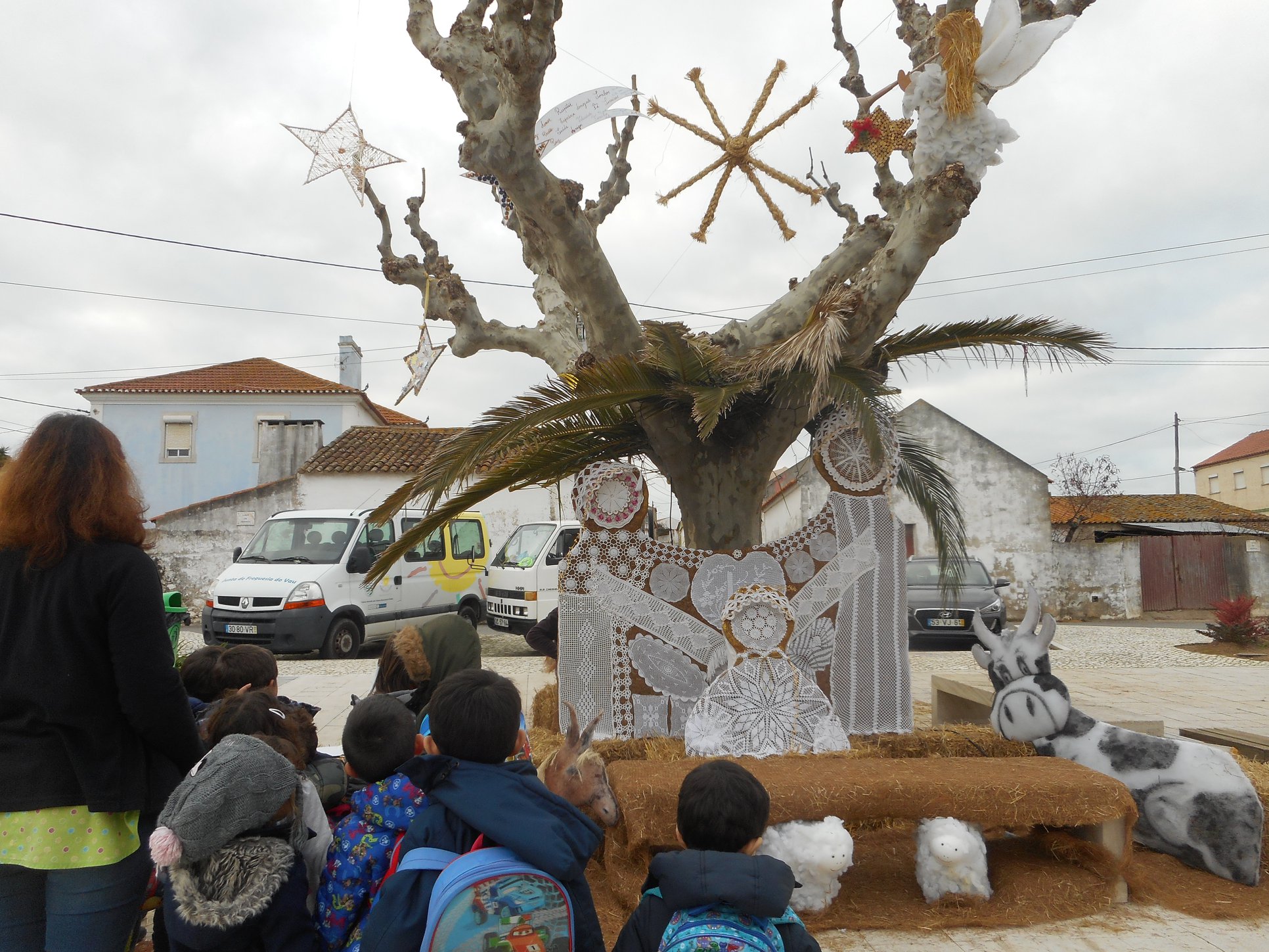 Presépio em renda e croché no Vau
