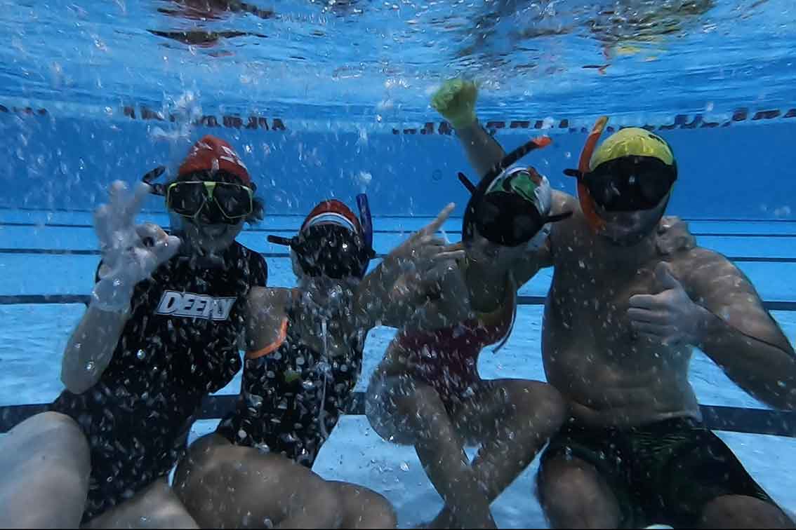 Novas modalidades na piscina de Óbidos