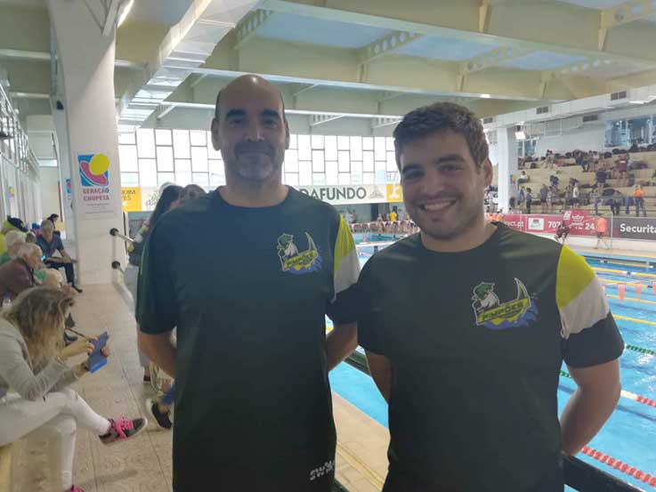 Francisco Ferraz e Rui Isabel representam os Pimpões no 7º Torneio Natação Master do Algés