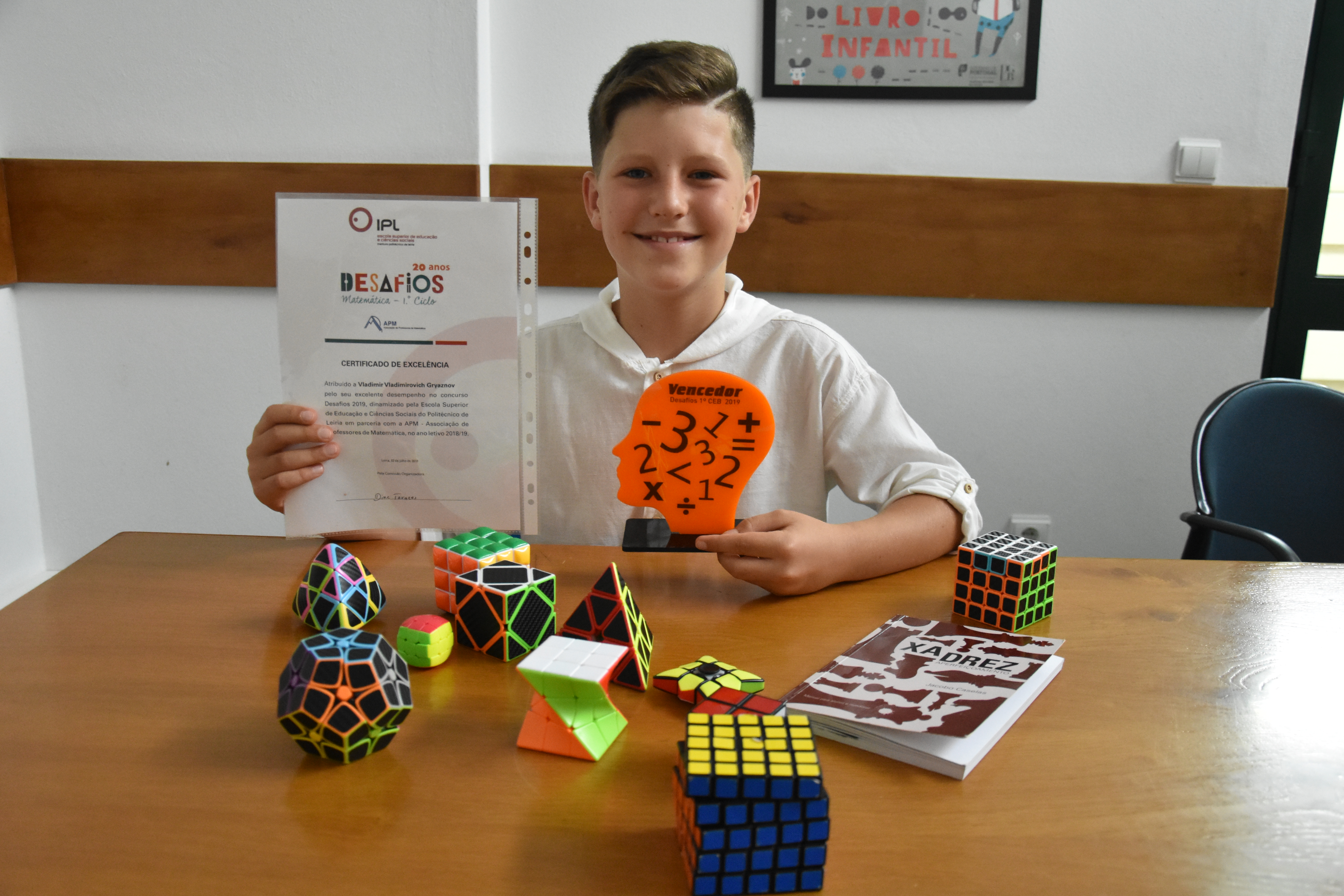 Este miúdo é um craque a Matemática