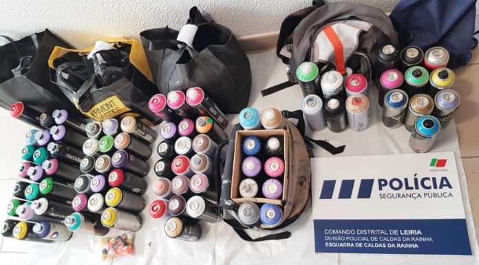 Seis pessoas identificadas quando iam graffitar comboios nas Caldas