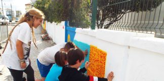 Escola do Bairro da Ponte tem um mural artístico