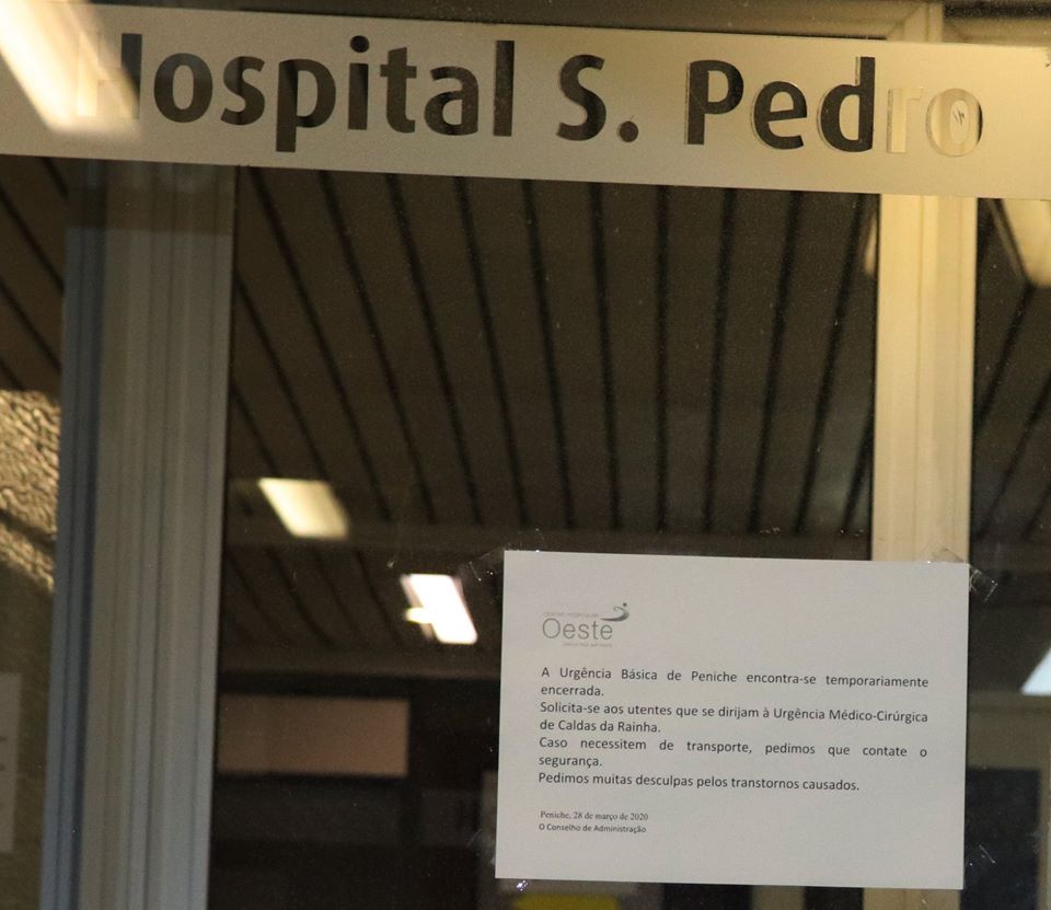 Caso positivo de um enfermeiro encerra urgência em Peniche