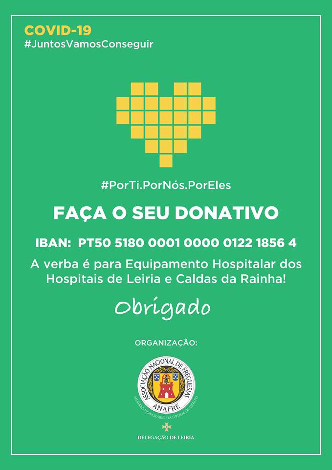Coronavírus: ANAFRE/Leiria lança campanha para adquirir material hospitalar