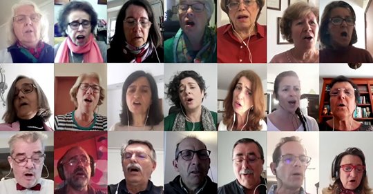 Coral das Caldas celebrou Abril cantando heróica on-line