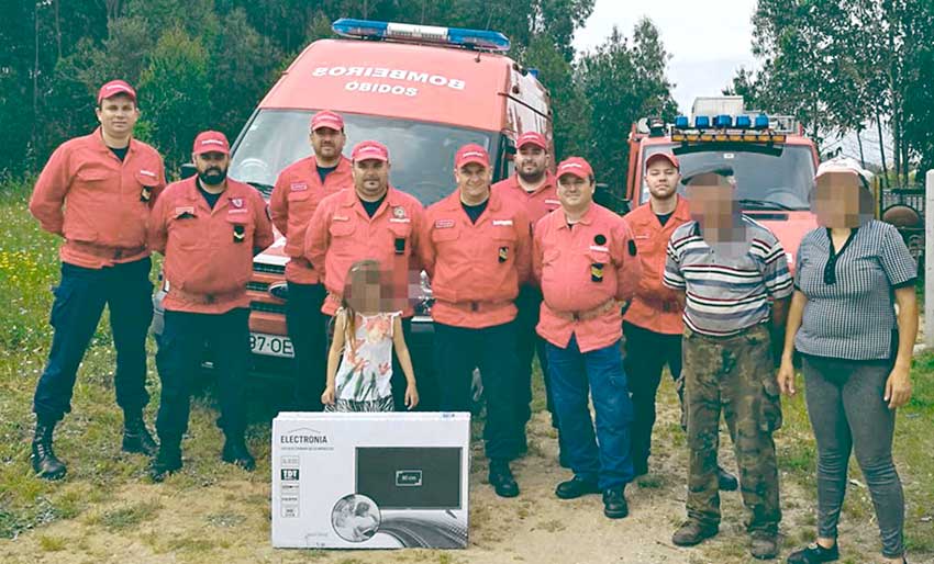 Gesto solidário dos bombeiros muda vida a menina de A-da-Gorda