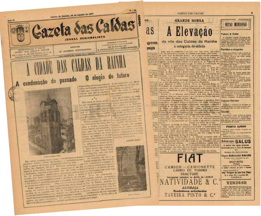 Recorde o 26 de Agosto de 1927: o dia  em que Caldas passou a ser uma cidade