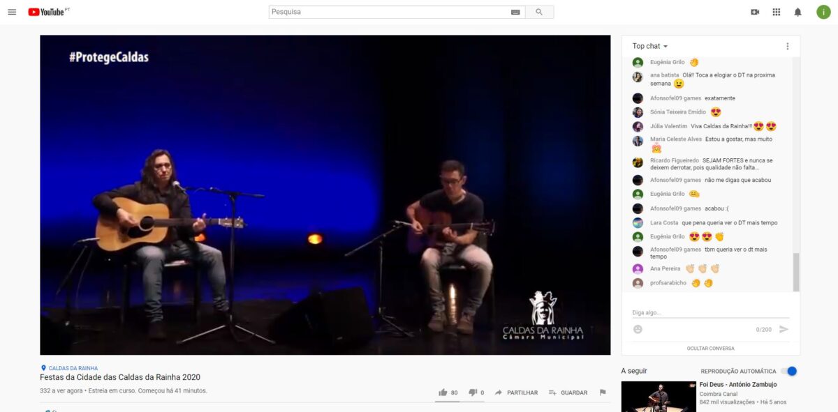 Um concerto do 15 de Maio online e dividido em duas partes