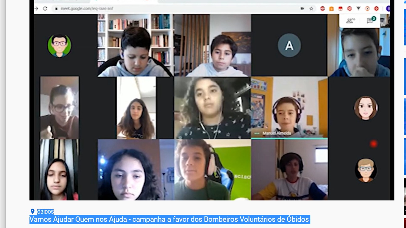 Alunos de Óbidos criam campanha para ajudar os bombeiros
