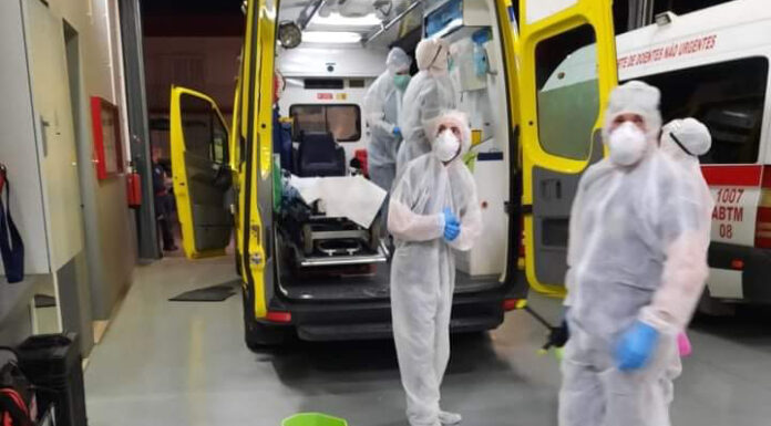 Empresa realiza descontaminação das ambulâncias dos Bombeiros do Bombarral