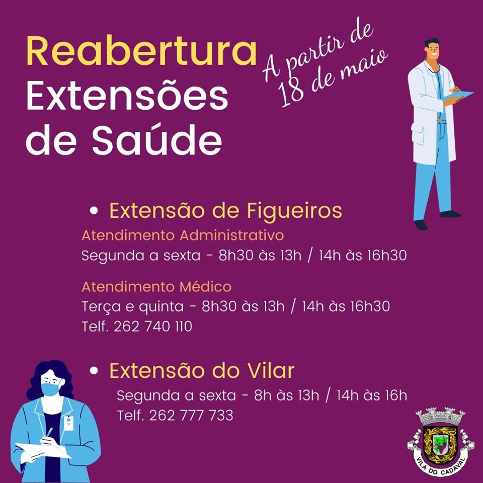Extensões de Saúde do Cadaval reabrem portas