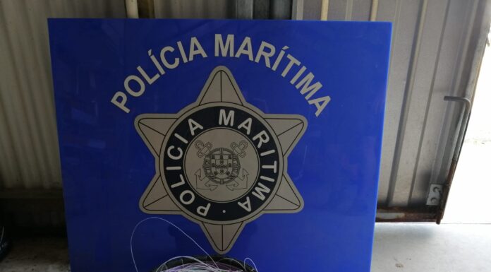 Arte de pesca ilegal apreendida na Nazaré