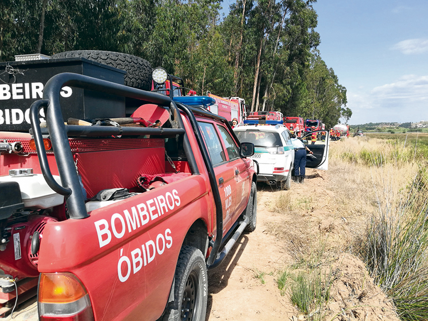 Dois meios aéreos em incêndio no concelho de Óbidos