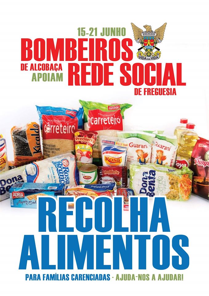Bombeiros de Alcobaça participam em recolha de alimentos para famílias carenciadas