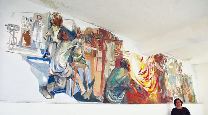 Pintura mural de Hansi Staël foi recuperada