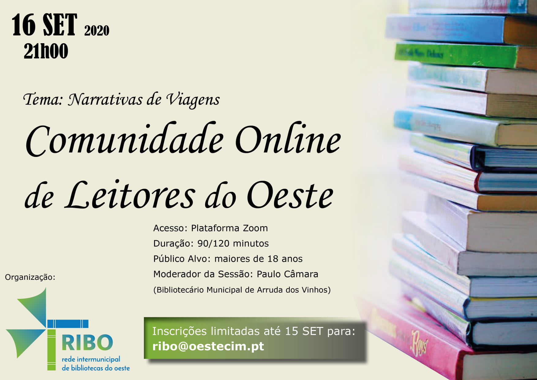 Comunidade de Leitores do Oeste vai debater Narrativas de Viagens