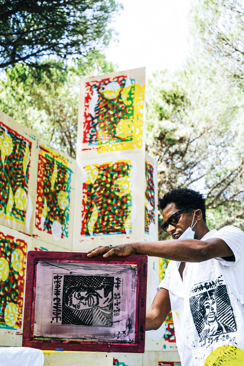 Artista formado na ESAD fez t-shirts por  Bruno Candé