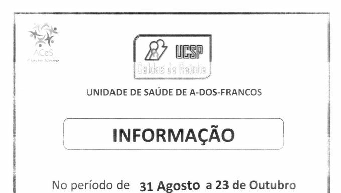 Extensão de saúde de A-dos-Francos reabre segunda-feira