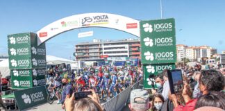 Caldenses foram à estrada apoiar os ciclistas