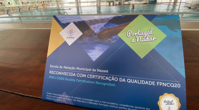 Escola Municipal de Natação da Nazaré com galardão da Certificação de Qualidade