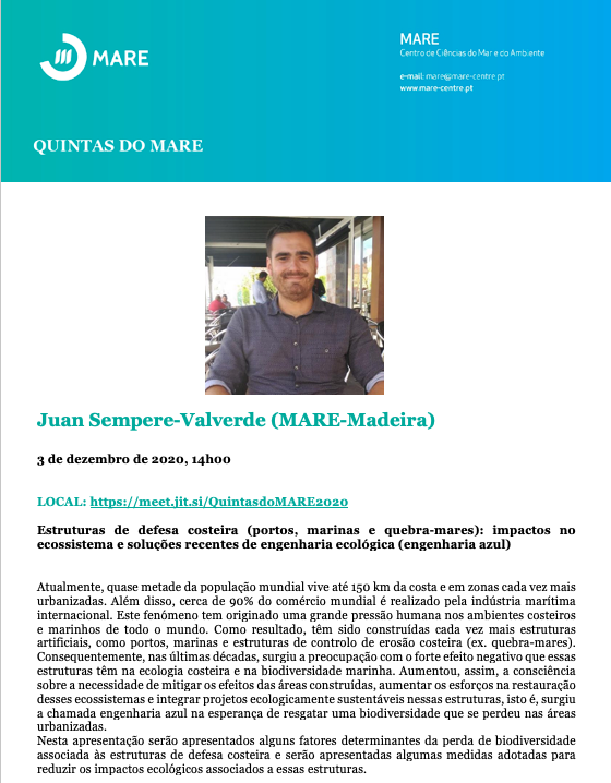Estruturas de defesa costeira em foco nas Quintas do Mare
