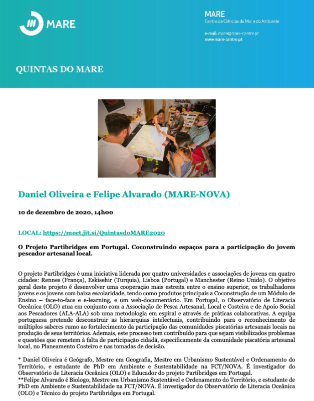 Nova conferência das Quintas do MARE