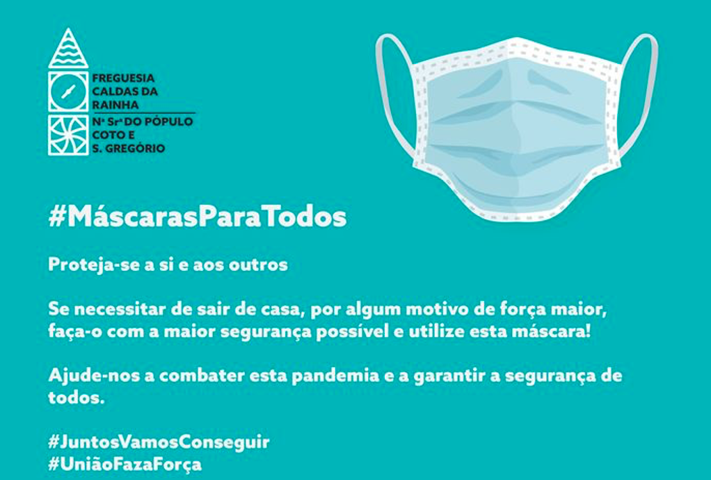 União de Freguesias de Nossa Senhora do Pópulo, Coto e São Gregório volta a distribuir máscaras