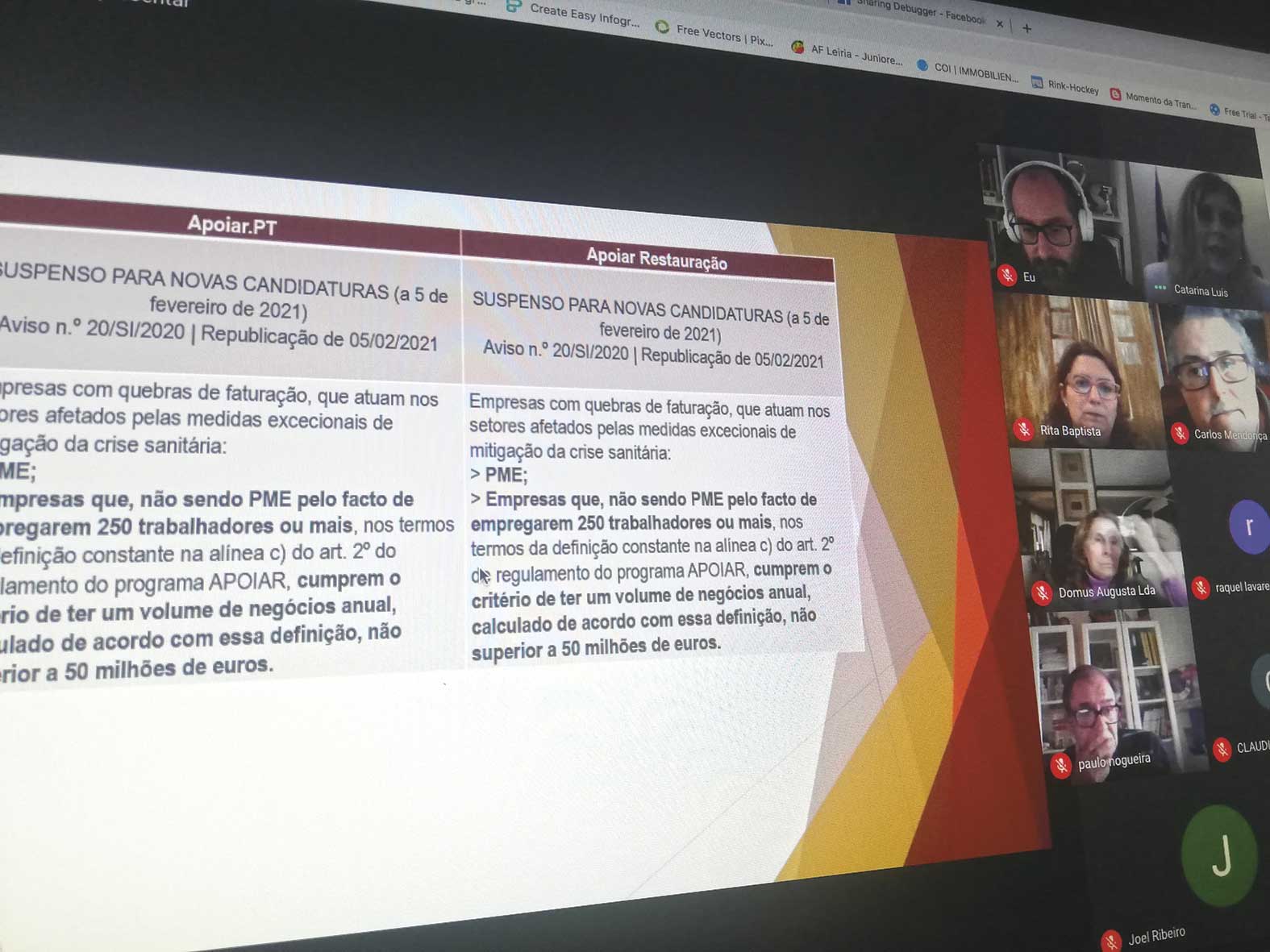 Medidas de apoio ao emprego apresentadas em webinar