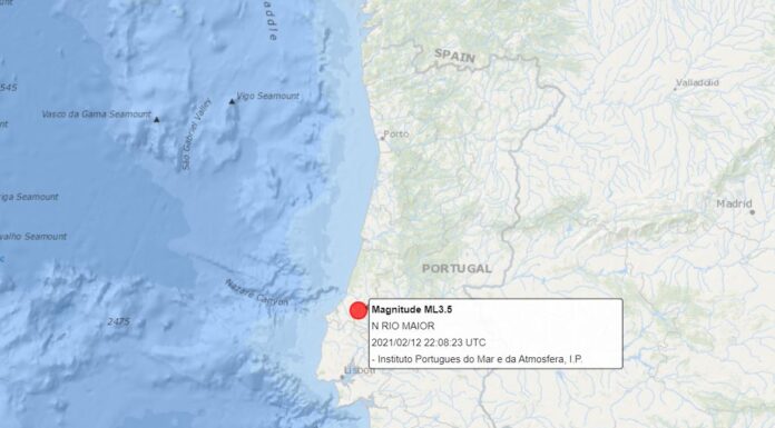 Sismo de 3,5 de magnitude sentido nas Caldas
