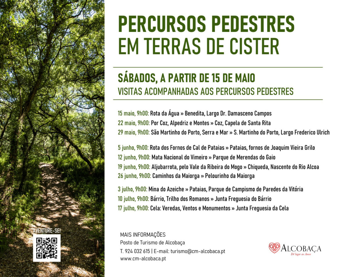 Percursos pedestres de Alcobaça têm visitas acompanhadas