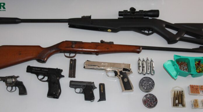 Apreensão de armas por violência doméstica nas Caldas da Rainha