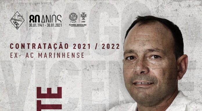 Futebol: Tiago Vicente é o novo treinador do Peniche