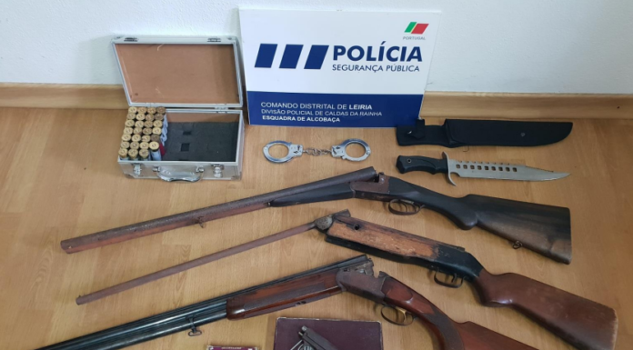 Armas apreendidas em Alcobaça