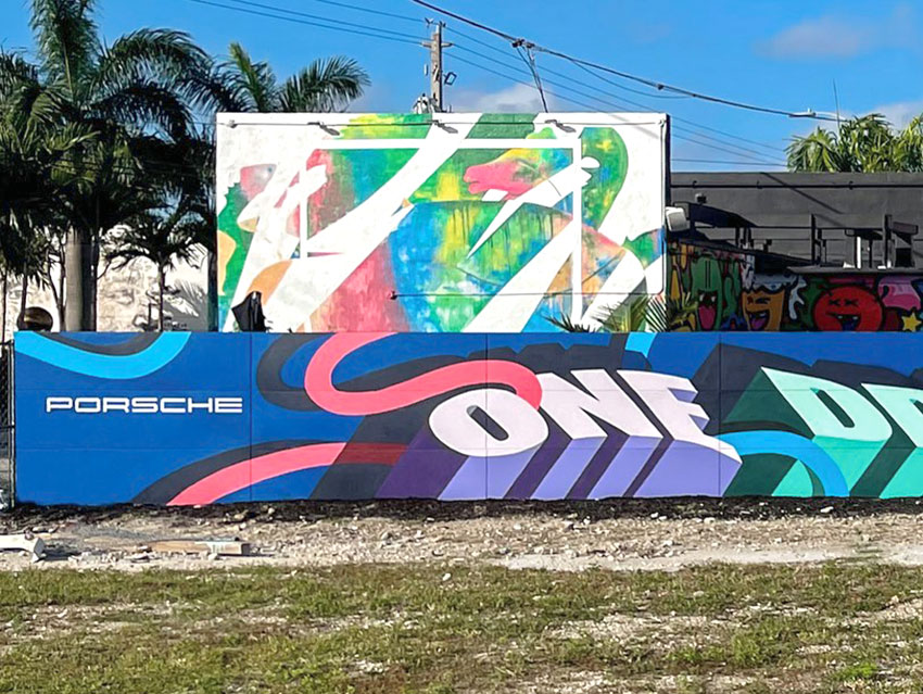 Pintura Mural: Halfstudio têm mural no Porsche Art Park em Miami