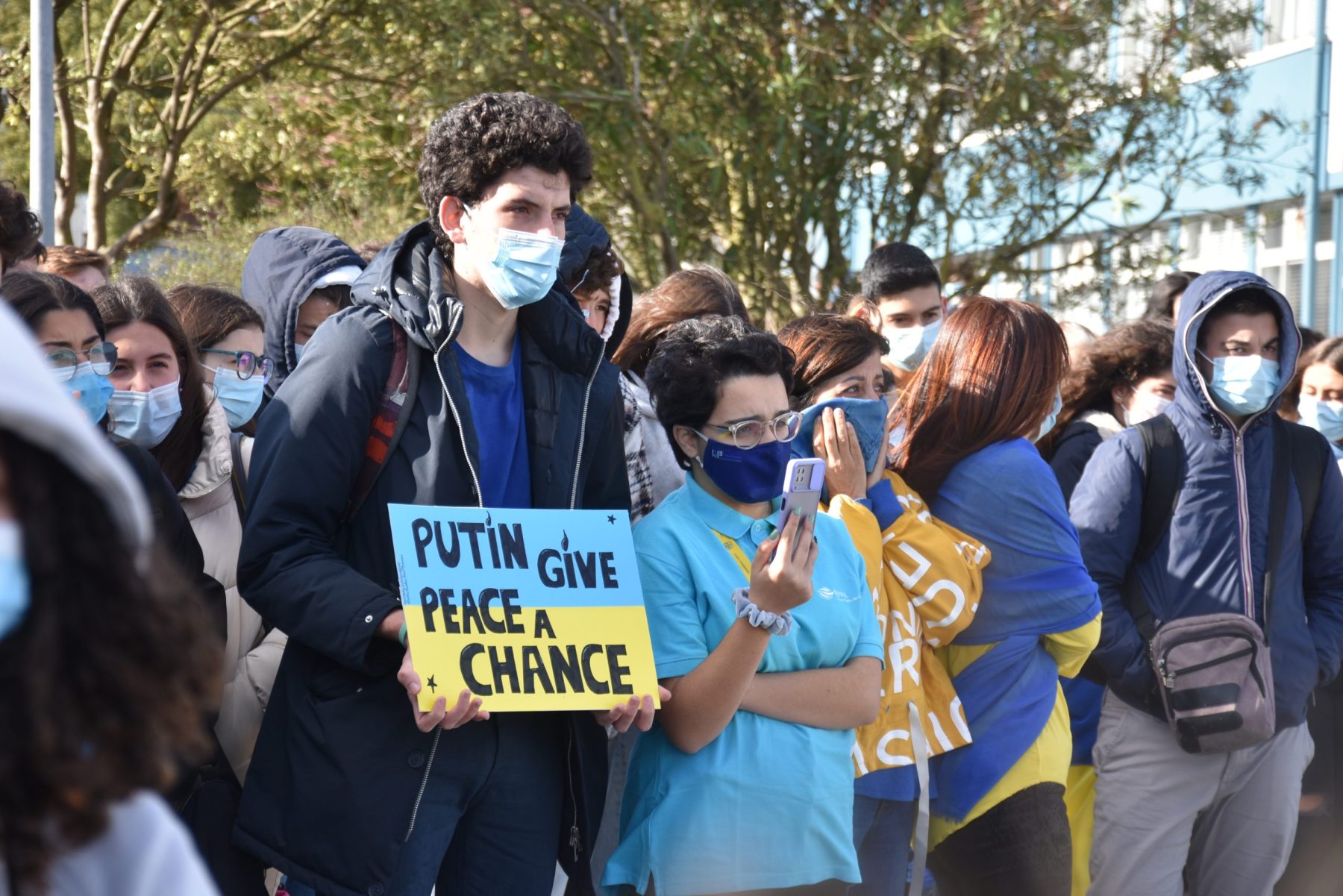 Jovens da Raul Proença mobilizaram-se em favor do povo ucraniano