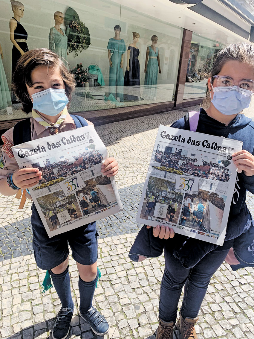 Escuteiros fizeram de ardinas da Gazeta