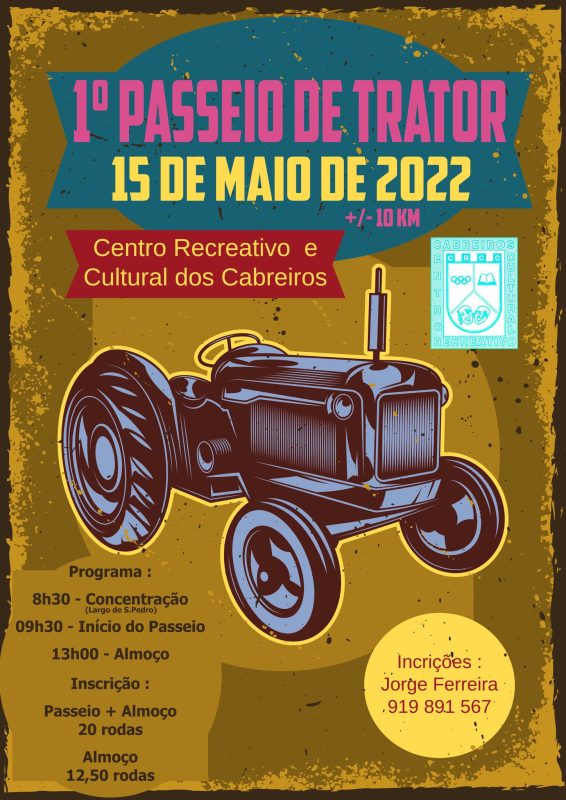 Primeiro passeio de trator dos Cabreiros