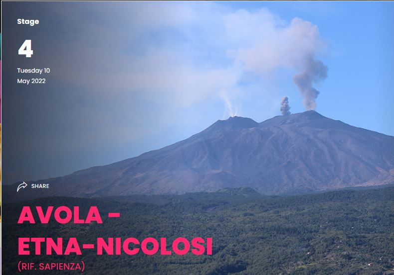 Na quarta etapa do Giro a subida ao monte Etna