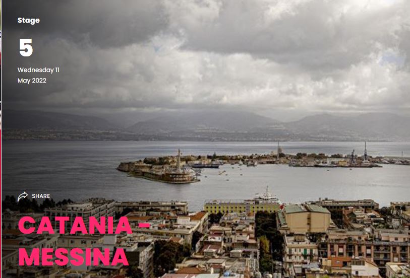 Quinta etapa liga Catania a Messina e João Almeida parte em oitavo na geral