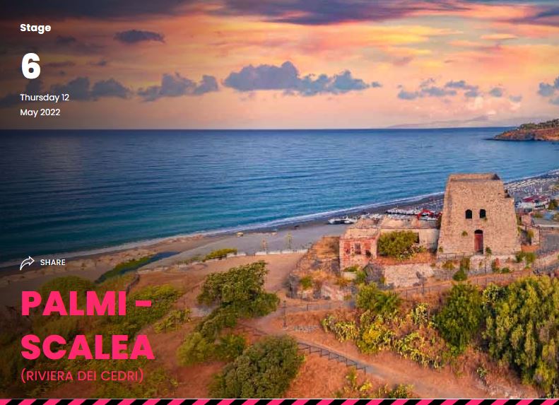 Sexta etapa do Giro liga Palmi a Scalea