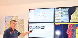 Caldas com dispositivo musculado no combate aos incêndios