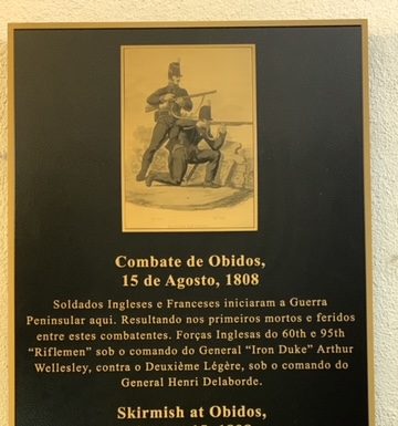 Combate de Óbidos em 1808 assinalado com placa