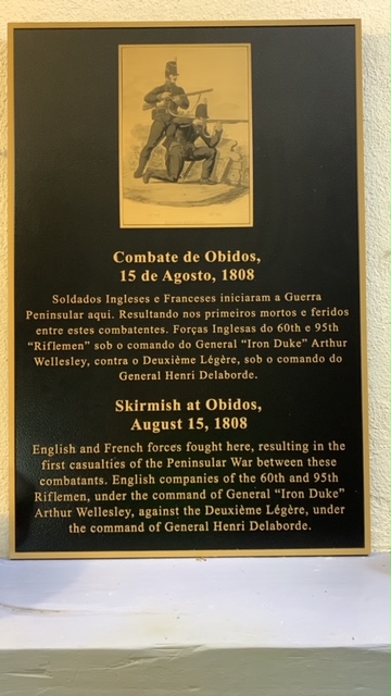 Combate de Óbidos em 1808 assinalado com placa