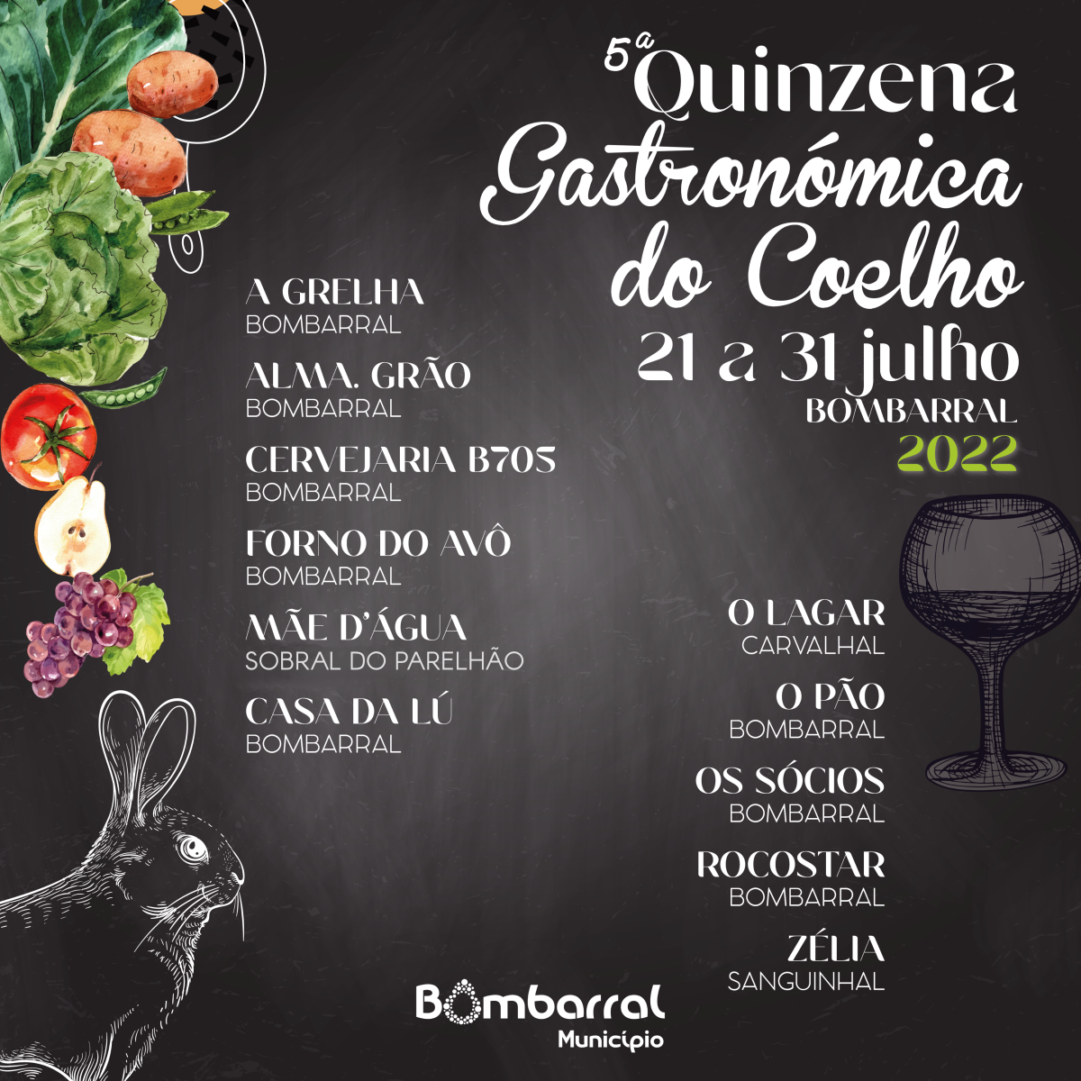 Bombarral: Quinzena Gastronómica do Coelho realiza-se até dia 31