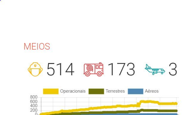 Incêndio do Landal foi dominado durante a madrugada