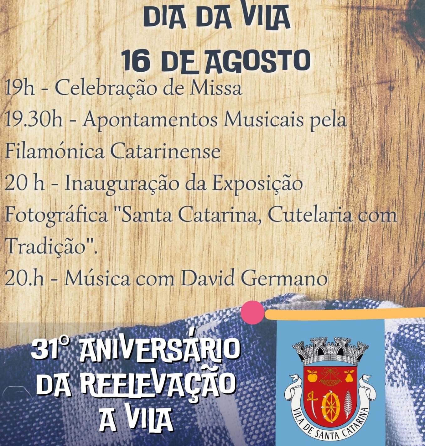 Santa Catarina assinala 31 anos da reelevação a vila